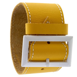 YELLOW BUCKLED STRAP BRACELET