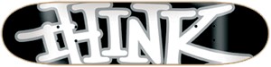 Дека Think Basic Black/White 7.625 (19.3 см) - Think - Интернет-скейтшоп