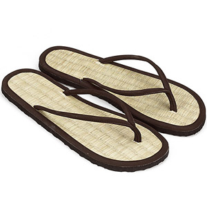 Chocolate Seagrass Flip Flops