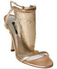 blush metal mesh stiletto sandals