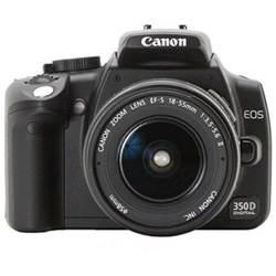 Зеркальная цифровая фотокамера CANON EOS 350D Black KIT EF-S 18-55