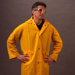 classic yellow raincoat