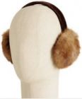 tan natural mink earmuffs