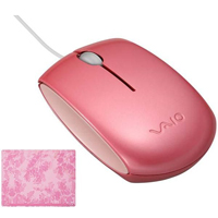 Мышь розовая Sony USB Mouse + Pad, Pink