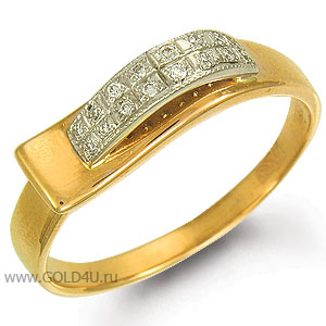 Кольцо с бриллиантом: из золота 585 пробы, бриллианты