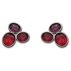 Diva Red Pierced Earrings