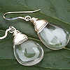 Super Clear Rock Quartz Earrings