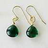 Green Quartz 24kg Vermeil Earrings