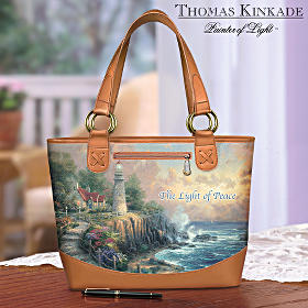 Thomas Kinkade The Light of Peace Classic Carryall Tote Bag: Inspirational Gift