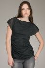 Charcoal Shirred Tunic