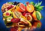свежие фрукты и ягоды