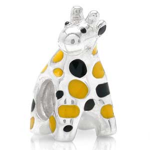 AUTH Nagara GIRAFFE Silver Bead fits Pandora Chamilia