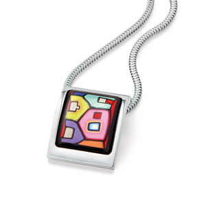 Frey Wille Hommage a Hundertwasser Street Rivers Square pendant