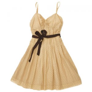 Latte polka dotty dress