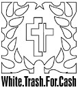 черная трикотажная шапка white trash for cash