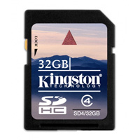 Kingston SDHC Card 32Gb, Class 4