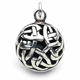 Hollow Celtic Ball charm