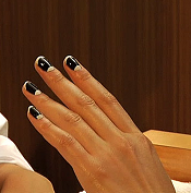 reverse french manicure