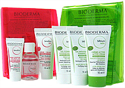 Bioderma: мусс очищающий, тоник увлажняющий, гоммаж, крем