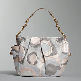 PARKER PIECED OP ART SHOULDER BAG