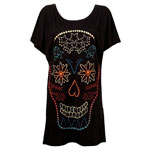 Oversize Skull T Shirt Dress