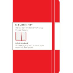 Moleskine Red Ruled Notebook