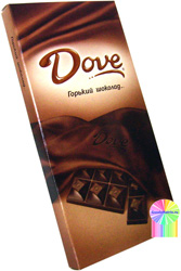 горький шоколад dove