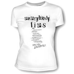 женская футболка "Everybody lies"
