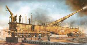 Сборная модель Trumpeter 00207 280mm R5 (E) Leopard German Railroad Gun