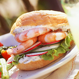 Cool-As-A-Cucumber Shrimp Sandwich