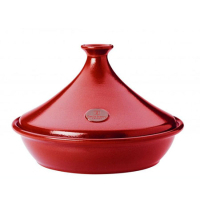 Emile Henry Tajine, in rot, f&#252;r 6 Personen (&#216; 32 cm – Inhalt 2,5 Liter)