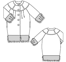 Сшить шерстяное пальто с отделкой из искусственного меха