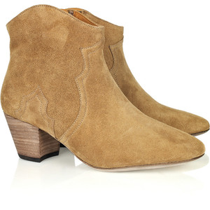 tan suede booties