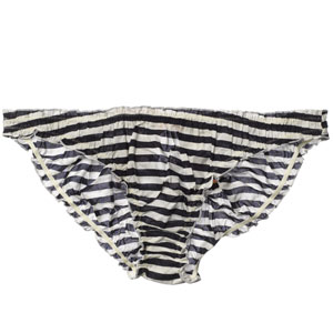 Stripe Bow Cotton Woven Brief