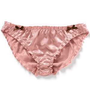Pink Puffy Satin Brief