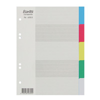 Разделители листов цветные Bantex (А5, 5 цветов) - купить в интернет-магазине «Комус»