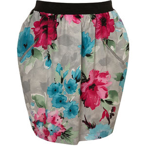 Floral Printed Egg Skirt