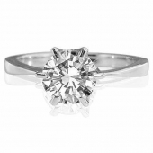 Platinum Ring 0, 70 carat diamond/ size 16mm