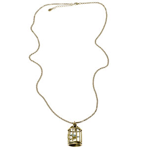 Birdcage Long Pendant Necklace. Accessorize