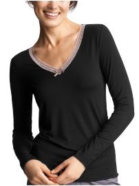 lacy V-neck top