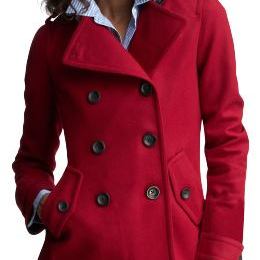 red peacoat