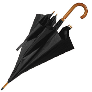 зонт-трость чёрный