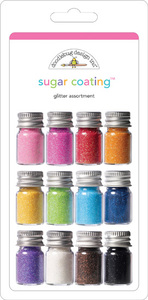 Doodlebug Sugar Coating 12 Colors GLITTER ASSORTMENT