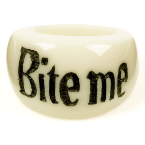 Jessica Kagan Cushman Ivory Bite Me Resin Ring