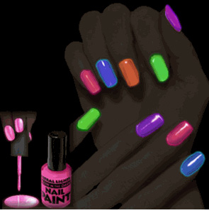 neon polish nail