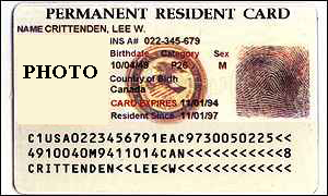 US Permanent Resident Card
