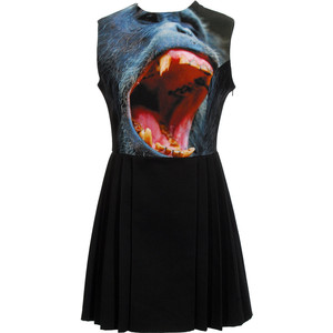 Christopher Kane Gorilla dress with pleated skirt