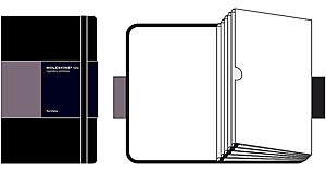 Записная книжка "Folio" (с кармашками), A4, черная