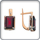 гарнитур (серьги-кольцо-кулон) с гранатом