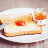 Toasts with apricot jam